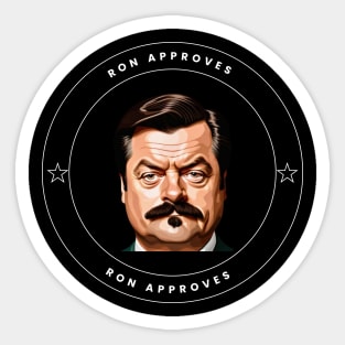 Ron Approves Funny Design Sticker